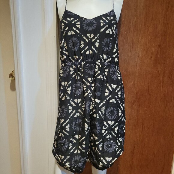 Madewell Starview Batik Grid Silk Dress Size 4 - Picture 1 of 6